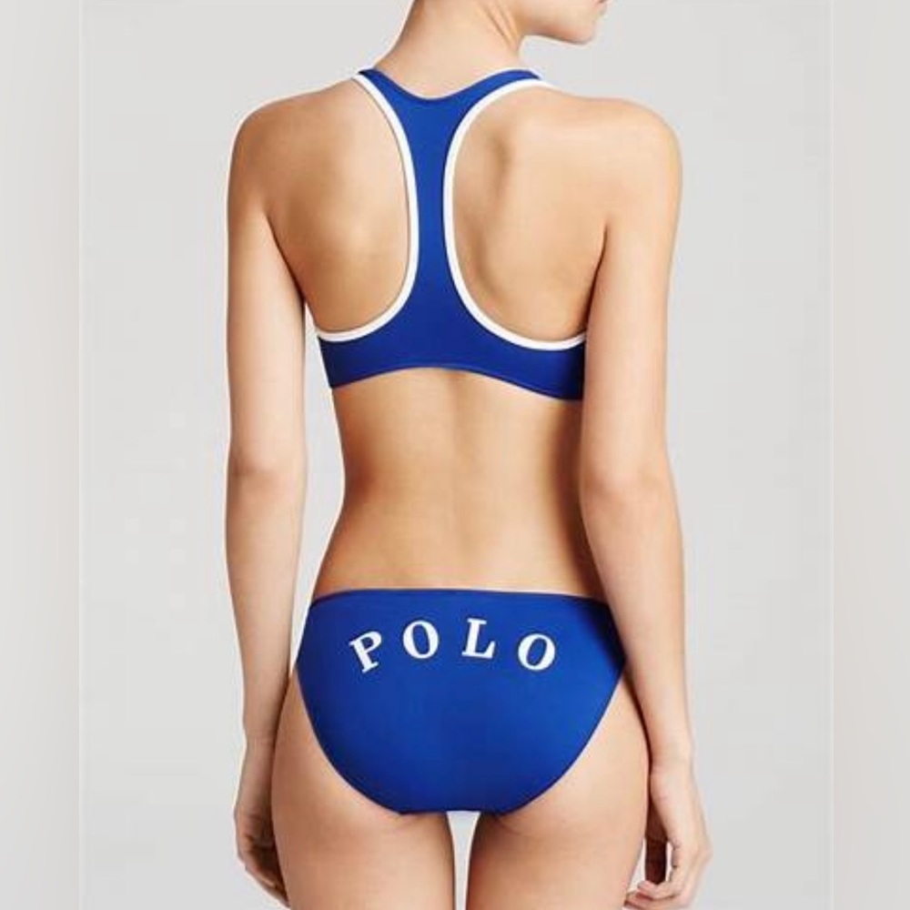 Polo Ralph Lauren Polo logo racerback one piece bathing suit